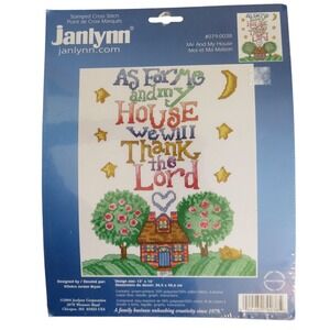 Janlynn Me & My House Stamped Cross Stitch Kit 079-0038 Debra Jordan Bryan 12x16